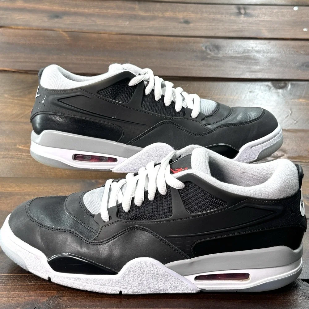 Nike Air Jordan 4 RM Black Metallic Jumpman Sneakers Men's Size US 12 EUR 46 - Picture 4 of 16